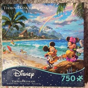 Disney Tropical Beach Puzzle with Mickey and Minnie